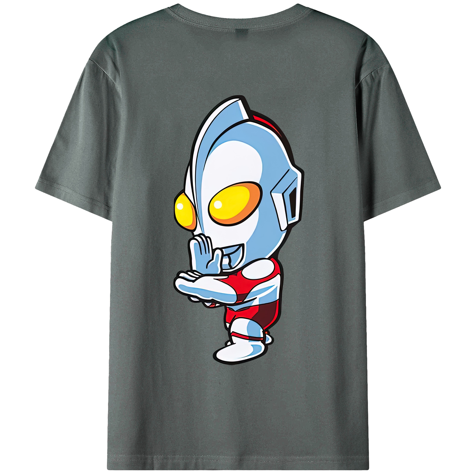 （画像用） ウルトラマン Ultraman 綿100％ メンズ半袖Tシャツ（バックプリント） 通気性